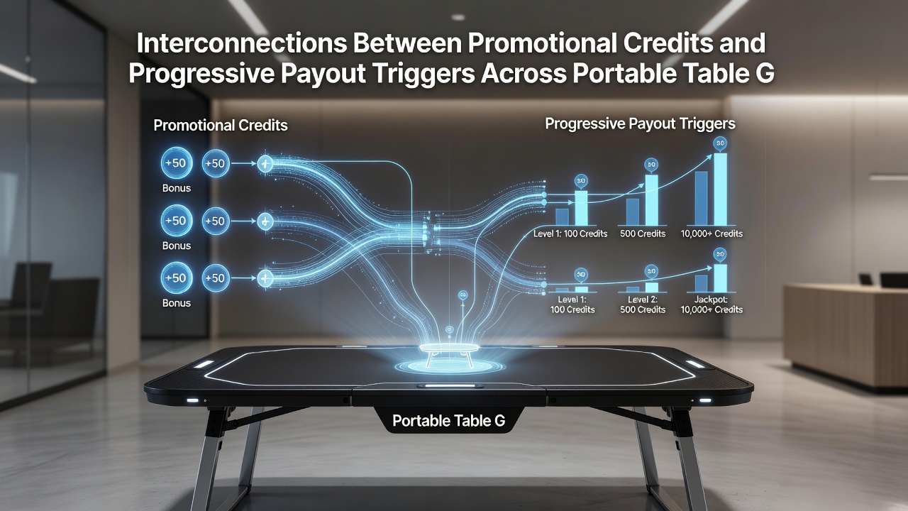 Flowchart depicting how promotional credits interact with progressive payout triggers in blended table games on mobile devices